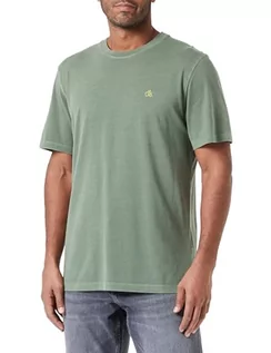 Koszulki męskie - Scotch & Soda Męski T-shirt Garment Dye Logo, Field Green 4876, XL, Field Green 4876, XL - grafika 1