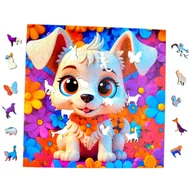 Puzzle - Puzzle Piesek Mruu&Pruu 25 x 25 cm 150 elementów Układanka drewniana - miniaturka - grafika 1