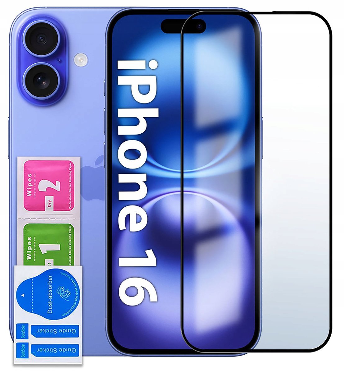 SZKŁO HARTOWANE do iPhone 16 PEŁNE NA CAŁY EKRAN 5D SZYBKA