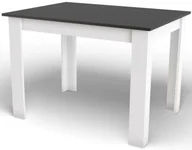 Stoły - Prostokątny stół kuchenny 120x 80 cm czarny + biały A2-W96 - miniaturka - grafika 1