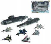 Samochody i pojazdy dla dzieci - Zestaw Pojazdów Marynarki Wojennej Wodnej Submarines + Lotniskowiec - miniaturka - grafika 1