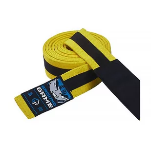 Pas do BJJ dla dzieci Groundgame żółty z czarną belką - Kimona, stroje i obuwie - miniaturka - grafika 1