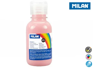 Farba Milan Plakatowa 125 Ml Jasny Róż Butelka 8411574008750 - Przybory szkolne - miniaturka - grafika 1