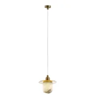 Lampy sufitowe - Volterra lampa wisząca 1xG9 mosiądz P01982BR - miniaturka - grafika 1