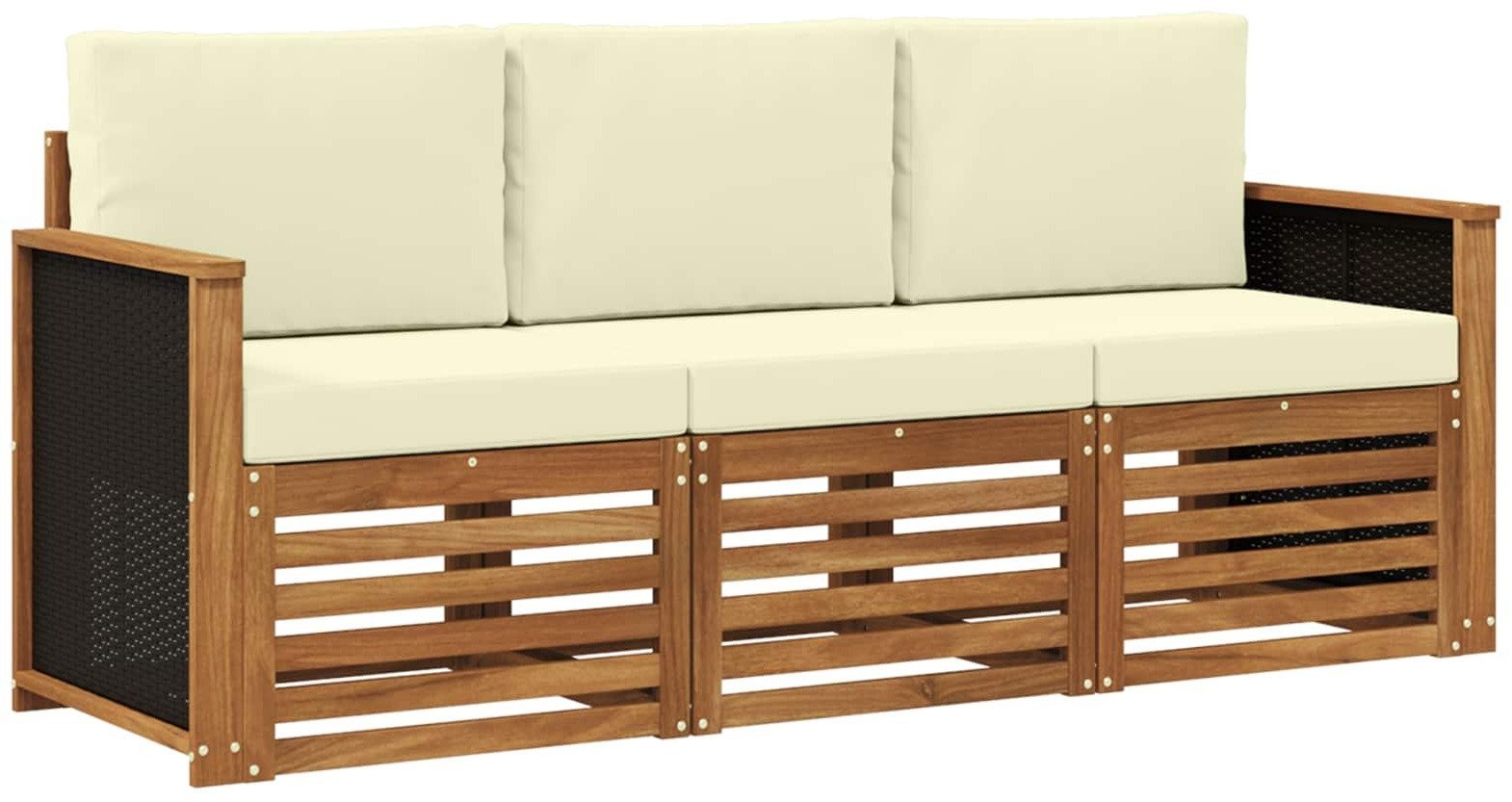 vidaXL Zestawy sof z poduszką 3 pcs Lite Drewno Akacji