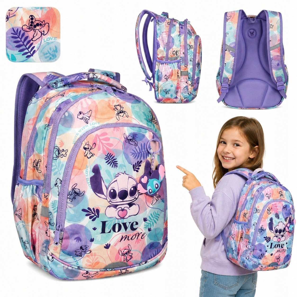 Plecak Szkolny Młodzieżowy Stitch & Lilo Dla Dziewczynki 23L Coolpack