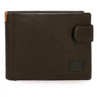 Portfele - Pepe Jeans Marshal Portfel poziomy z zamknięciem Brązowy 11x8,5x1 cms Skóra, Brązowy, Talla única, Portfolio poziome z zamknięciem kliknięcia - miniaturka - grafika 1