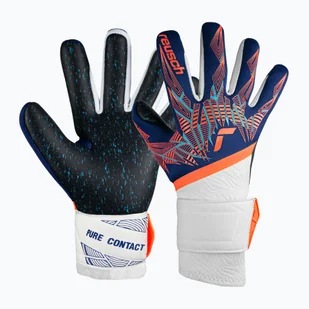 Rękawice bramkarskie dziecięce Reusch Pure Contact Fusion Junior premium blue/electric orange/black - Piłka nożna - miniaturka - grafika 1