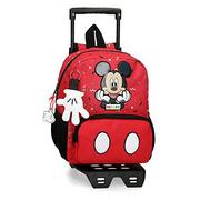 Plecaki szkolne i tornistry - Disney It´s a Mickey Thing Plecak przedszkolny z czerwonym wózkiem 23 x 28 x 10 cm Poliester 6,44 l - miniaturka - grafika 1