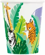 Dekoracje i nakrycia stołu na imprezę - Unique Kubeczki urodzinowe Safari - 266 ml - 8 szt. U78356 - miniaturka - grafika 1