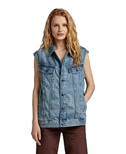 G-STAR RAW Damska kurtka oversize Denim Vest Jacket, niebieska (Sun Faded air Force Blue B988-C947), S - Kurtki damskie - miniaturka - grafika 1
