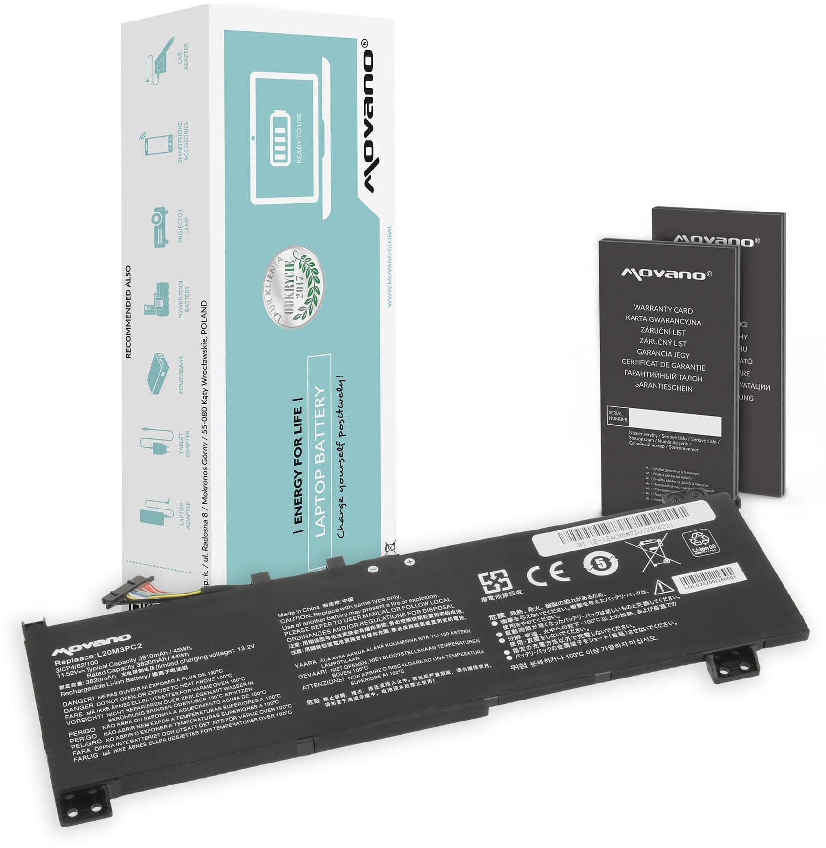 Bateria Movano do Lenovo IdeaPad Gaming 3 15ACH6, 15IHU6