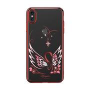 Etui i futerały do telefonów - Kingxbar Swan Series etui ozdobione oryginalnymi Kryształami Swarovskiego iPhone XS Max czerwony - miniaturka - grafika 1