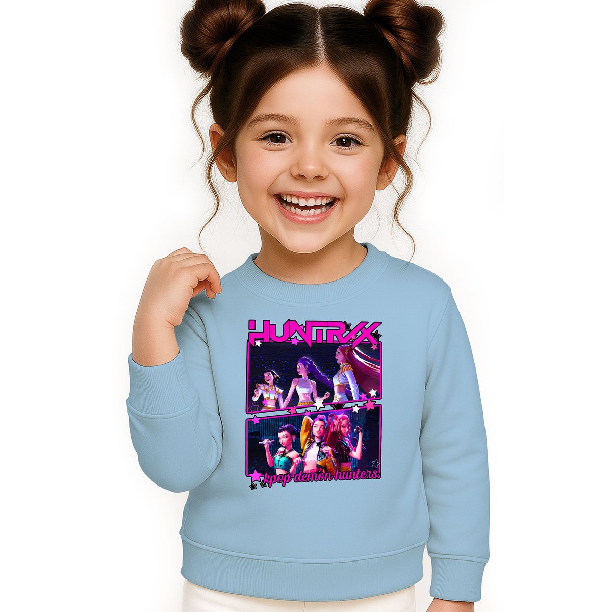 BLUZA DZIECIĘCA KPOP DEMON HUNTERS HUNTRIX 110-116 BAWEŁNIANA JAKOŚĆ