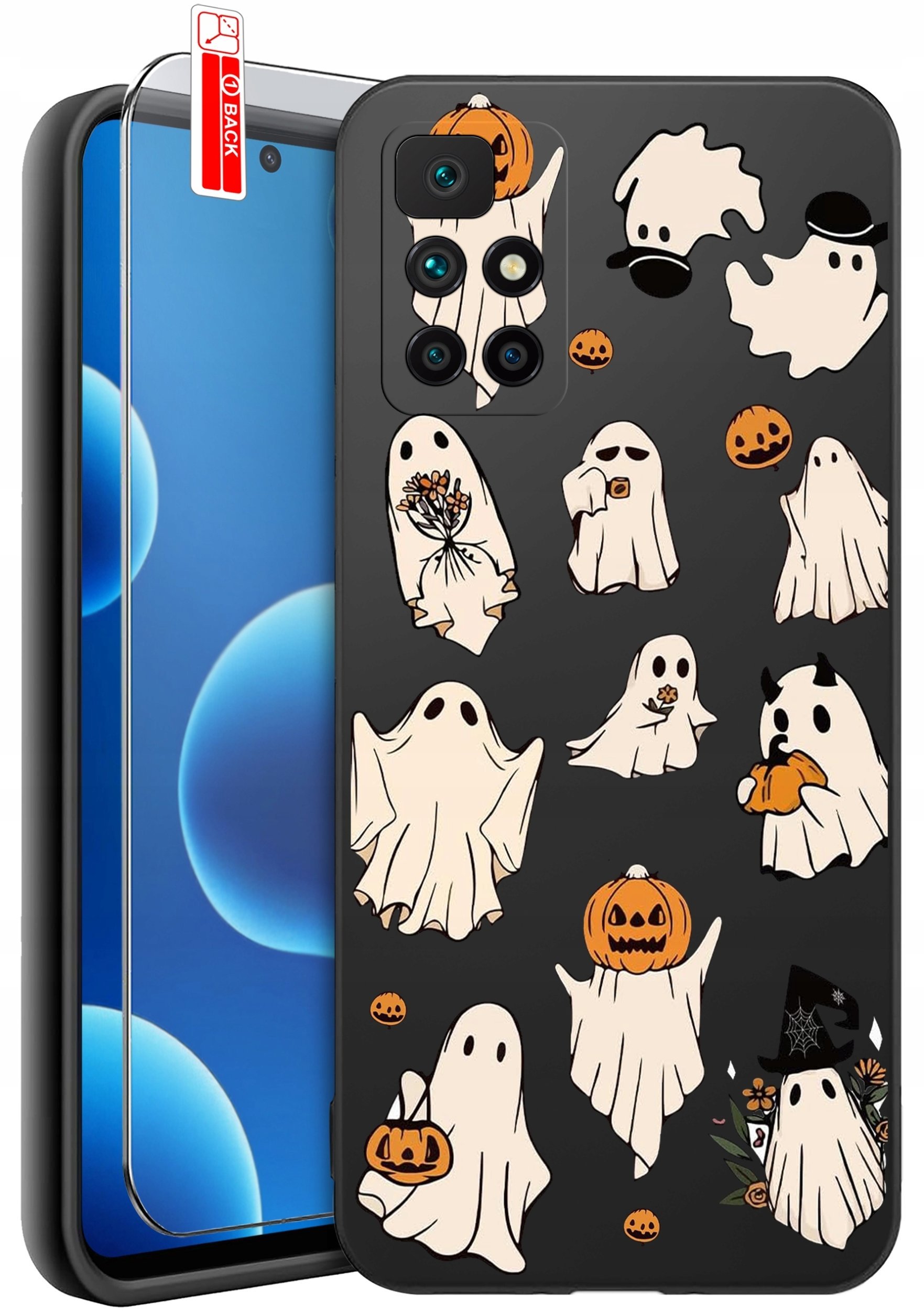 krainaGSM Etui Do Xiaomi Redmi 10 Wzory Silikonowe Matt Case + Szkło 9H