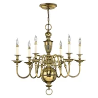 Lampy sufitowe - Żyrandol mosiężny Cambridge 1 - kolor mosiądz, złoty - HK/CAMBRIDGE6 - miniaturka - grafika 1