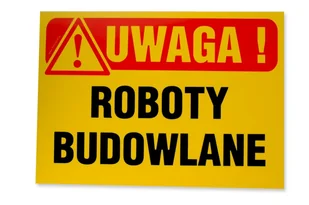 Znak informacyjny ROBOTY BUDOWLANE Tb-3 K - Tablice BHP - miniaturka - grafika 1