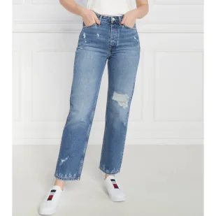 Tommy Hilfiger Jeansy CLASSIC STRAIGHT HW A LEO WRN | Straight fit - Spodnie damskie - miniaturka - grafika 1