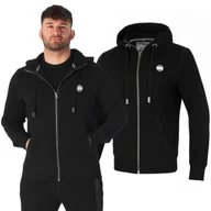 Odzież taktyczna i umundurowanie - Bluza rozpinana z kapturem Pit Bull New Brushed Fleece Group Small Logo '24 - Czarna S - miniaturka - grafika 1