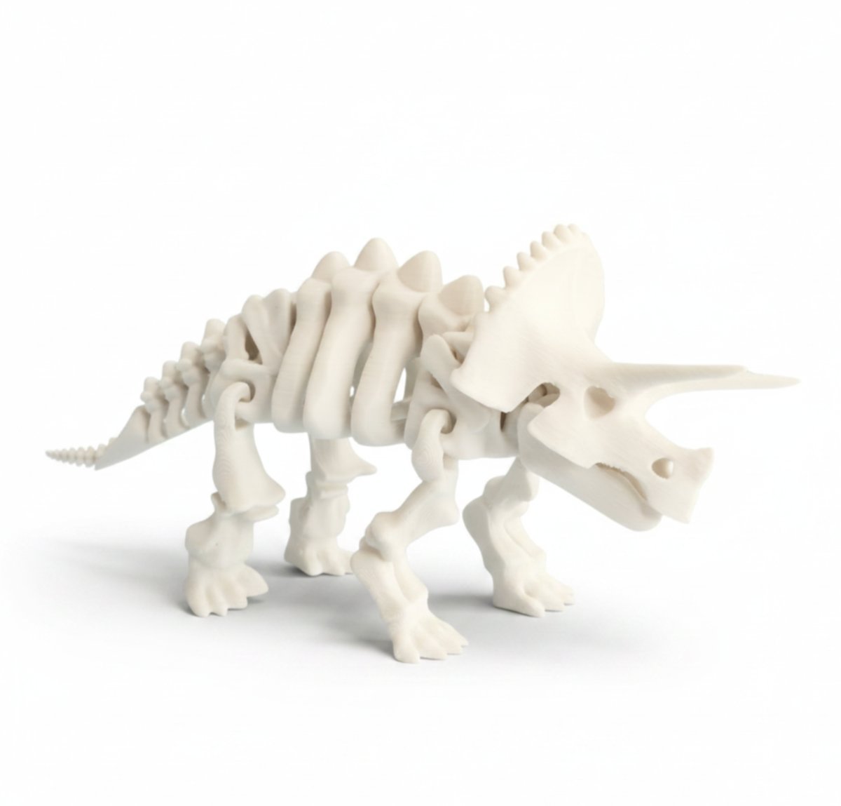Ruchomy Szkielet Triceratopsa Dinozaur Figurka Przegubowa Flexi - 15 cm