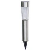 Lampy ogrodowe - Lampa solarna ogrodowa 80055 srebrna - miniaturka - grafika 1