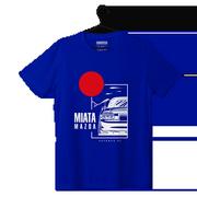 Odzież do sportów motorowych - T-shirt koszulka Mazda Miata z dachem niebieska-3XL - miniaturka - grafika 1