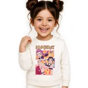 Bluzy dla dziewczynek - BLUZA DZIECIĘCA KPOP DEMON HUNTERS HUNTRIX 110-116 BAWEŁNIANA JAKOŚĆ - miniaturka - grafika 1