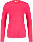 Swetry damskie - GERRY WEBER Ekologiczny sweter z ozdobnymi guzikami Czerwony 42/M - miniaturka - grafika 1