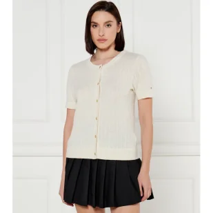 Tommy Hilfiger Wełniany kardigan Regular Fit - Swetry damskie - miniaturka - grafika 1