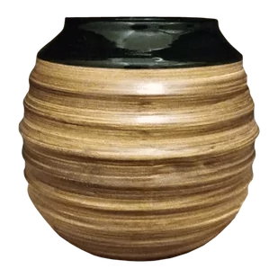 Verde Mate Ceramika Kalabasa - miód Matero - czarna glazura - Yerba Mate - miniaturka - grafika 1