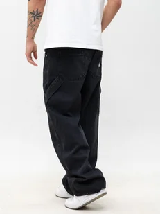 Spodnie Jeansowe Super Baggy Cargo Męskie Czarne Jigga Wear Base XXL - Spodnie męskie Spodnie Jeansowe Super Baggy Cargo Męskie Czarne Jigga Wear Base XXL - Spodnie męskie - miniaturka - grafika 1