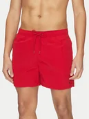 Kąpielówki męskie - Tommy Hilfiger Szorty kąpielowe UM0UM03477 Czerwony Regular Fit - miniaturka - grafika 1