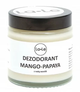 La-le Dezodorant w kremie Mango Papaya w szkle - Dezodoranty i antyperspiranty unisex - miniaturka - grafika 1
