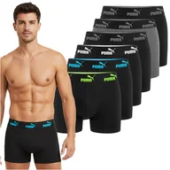 Majtki męskie - Puma Bokserki Męskie 6 sztuk Majtki Bawełna Black Logo Mix Rozmiar M - miniaturka - grafika 1