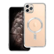 Etui i futerały do telefonów - Futera Electro Mag Cover kompatybilny z MagSafe do IPHONE 11 PRO MAX srebrny - miniaturka - grafika 1