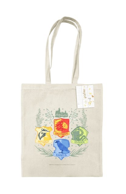 Torba bawełniana na zakupy Harry Potter Herbology Crests na ramię A4 z nadrukiem Na prezent
