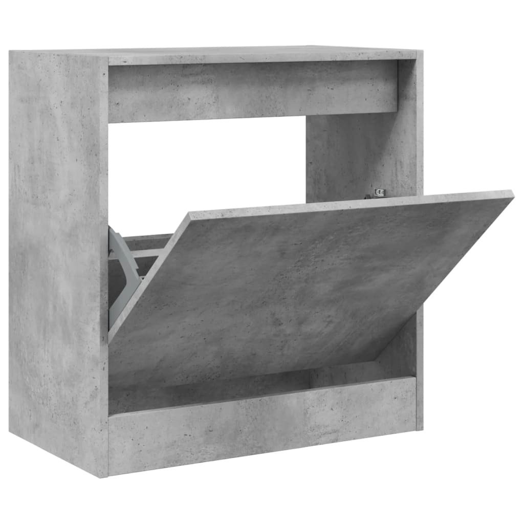 vidaXL Szafka na buty betonowa szara 60x34x63,5 cm materiał drewnopochodny