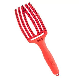 Olivia Garden Fingerbrush Neon Orange szczotka z włosia dzika - Szczotki i grzebienie do włosów - miniaturka - grafika 1