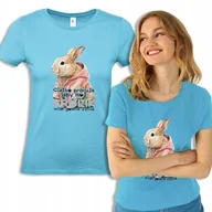 Koszulki i topy damskie - Koszulka Turkus Damska KRÓLIK MA GODNE ŻYCIE Wz S - miniaturka - grafika 1