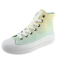 Trampki damskie - Trampki damskie BIG STAR LL274A190 yellow/mint - miniaturka - grafika 1