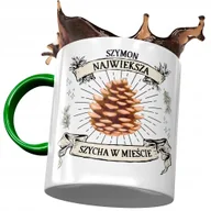 Kubki - Kubek Zielony Dla Szymona Szymka Kolegi na Prezent z Nadrukiem ze Zdjęciem + Opakowanie na prezent (wzór 02) - miniaturka - grafika 1