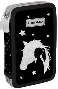 Piórnik podwójny bez wyp. AC2 Head Glitter ASTRA - Podręczniki dla gimnazjum - miniaturka - grafika 1