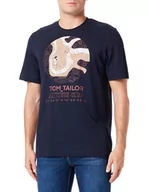 Koszulki męskie - TOM TAILOR T-shirt męski, 10668 - Sky Captain Blue, L - miniaturka - grafika 1