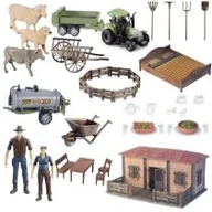 Figurki dla dzieci - Duży zestaw farma z domem rolnika DIY - miniaturka - grafika 1