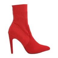 Botki damskie - Vices 1537-19 Red 36 41 czerwone - miniaturka - grafika 1
