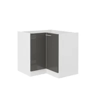 Szafki kuchenne - Szafka Kuchenna Stojąca Narożna 1 Drzwi 89 x 89 ND 1F Lara Grafit Połysk Stolarz Lempert Grafit, Biały - miniaturka - grafika 1