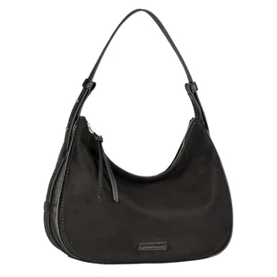 TOM TAILOR Lysa Hobo Bag damska torba na ramię, średnia, czarny, m - Torebki damskie - miniaturka - grafika 1