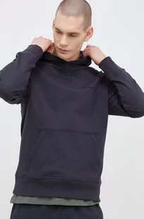 New Balance bluza bawełniana męska kolor szary z kapturem gładka - Bluzy męskie - miniaturka - grafika 1
