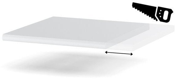 HURTOWNIA-MEBLI Blat Kuchenny  Blande Nowoczesny Biel Arktyczna 50-59cm