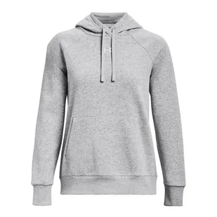 Damska Bluza UNDER ARMOUR UA RIVAL FLEECE HOODIE 1379500-013 – Szary - Bluzy damskie - miniaturka - grafika 1